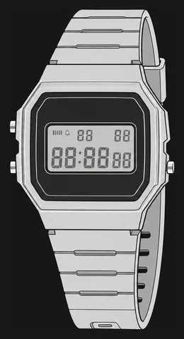 Illustration of the Casio F-91W-1