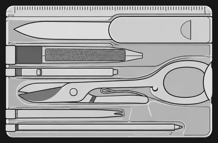 Illustration of the Victorinox Swiss Card Classic