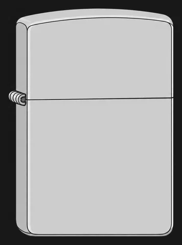 Illustration of the Zippo Classic Brushed Chrome